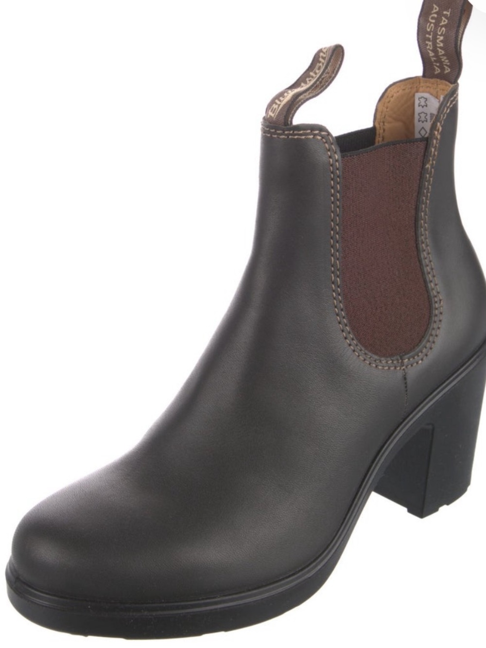 Blundstone Women's Chelsea Heeled Ankle Boots in Dark Brown